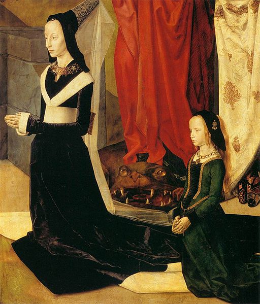 Hugo van der Goes Sts Margaret and Mary Magdalene with Maria Portinari